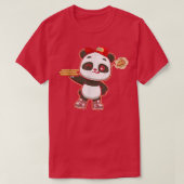 Kawaii Panda Cute Animal Pizza Delivery Funny Pizz Tシャツ (デザイン正面)
