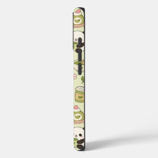 Kawaii Panda Matcha Pattern Phone Case Case-Mate iPhoneケース (裏面 / 左)
