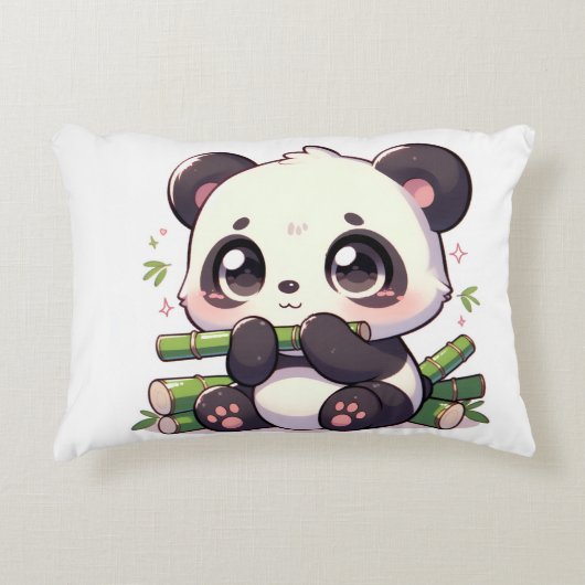 Kawaii Panda Pillow アクセントクッション (正面)