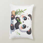 Kawaii Panda Pillow アクセントクッション (裏面(縦))