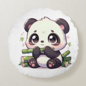 Kawaii Panda Pillow ラウンドクッション (正面)