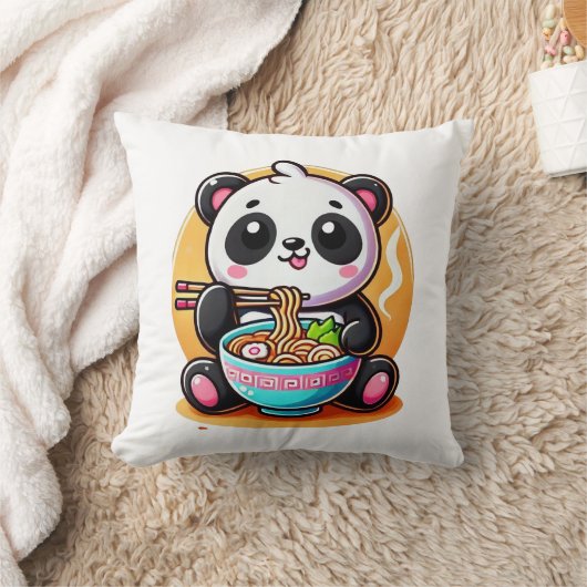 Kawaii Panda Ramen クッション (ブランケット)