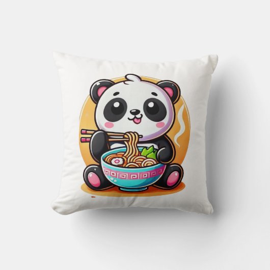 Kawaii Panda Ramen クッション (正面)