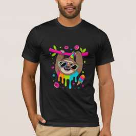 Kawaii Party Sloth with Donuts Tシャツ