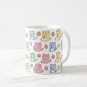 Kawaii Pastel Baking Cats Pattern Coffee Mug コーヒーマグカップ (正面右)