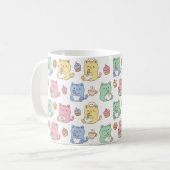 Kawaii Pastel Baking Cats Pattern Coffee Mug コーヒーマグカップ (正面左)