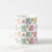 Kawaii Pastel Baking Cats Pattern Coffee Mug コーヒーマグカップ (中央)
