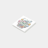 Kawaii Pastel Calculator Finance Student Sticker ポストイット (アングル)