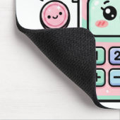 Kawaii Pastel Calculator Finance Student Sticker マウスパッド (コーナー)