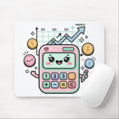 Kawaii Pastel Calculator Finance Student Sticker マウスパッド (マウス)