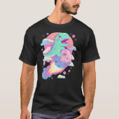 Kawaii Pastel Goth Creepy Cute Chibi Dinosaur on a Tシャツ (正面)