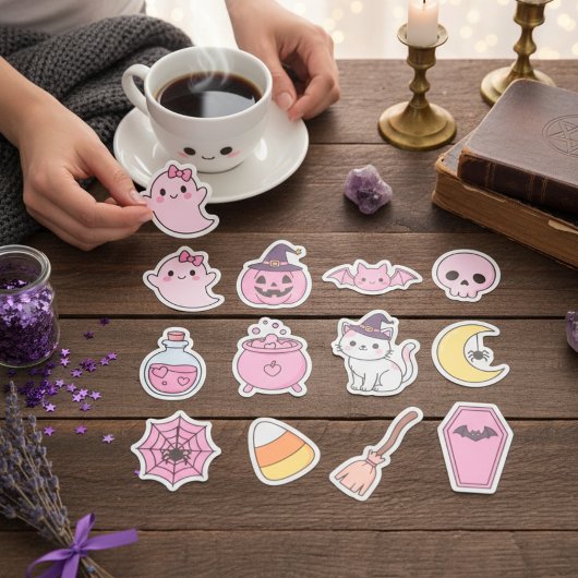 Kawaii Pastel Halloween Magic Sticker Pack シール