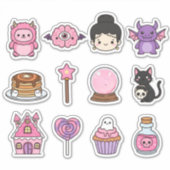 Kawaii Pastel Haunted Treats Sticker Pack シール (正面)