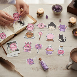 Kawaii Pastel Haunted Treats Sticker Pack シール