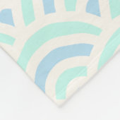 Kawaii Pastel Japanese Seigaiha Pattern フリースブランケット (角)