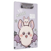 Kawaii Pastel Lavender Bat Aesthetic Clipboard クリップボード (右)