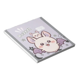 Kawaii Pastel Lavender Bat & Baby  – Cute  ノートパッド