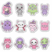 Kawaii Pastel Monster Mash Sticker Pack シール (正面)