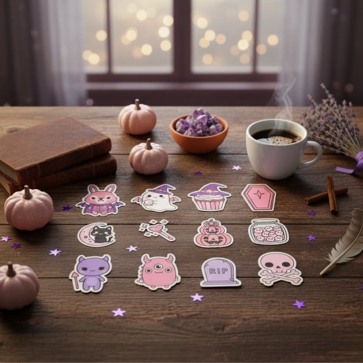 Kawaii Pastel Moonlight Magic Sticker Pack  シール