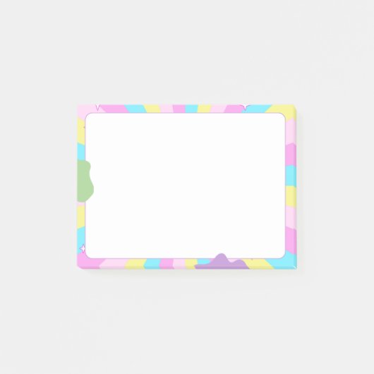 Kawaii Pastel Retro Sunburst Aesthetic  ポストイット (正面)