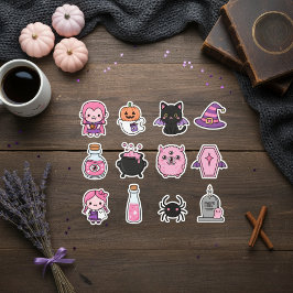 Kawaii Pastel Vampire & Friends Sticker Pack  シール