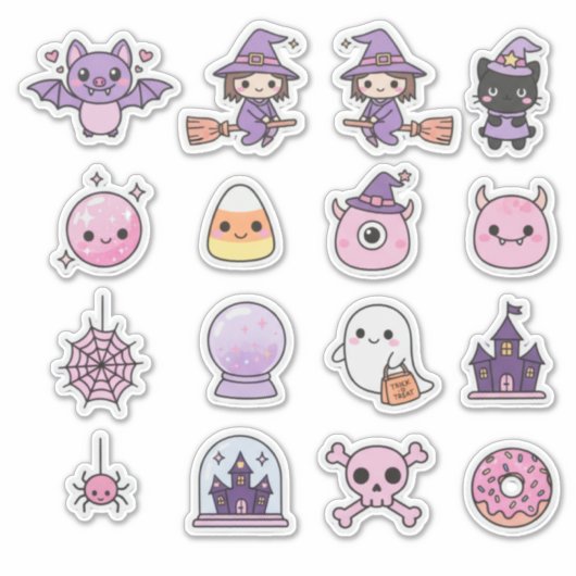 Kawaii Pastel Witchcraft & Wonder Sticker Pack シール (正面)