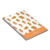 Kawaii pattern of fun carrots ノートブック (右側)