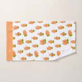 Kawaii pattern of fun carrots バスタオルセット (ハンドタオル)