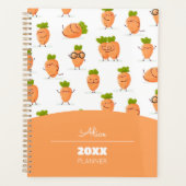 Kawaii pattern of fun carrots プランナー手帳 (正面)