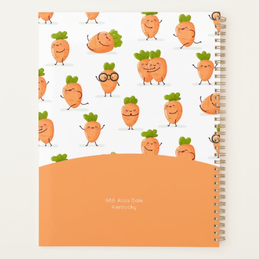 Kawaii pattern of fun carrots プランナー手帳 (裏面)
