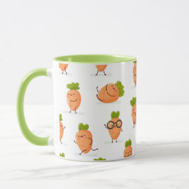 Kawaii pattern of fun carrots マグカップ