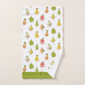 Kawaii pattern of funny pears バスタオルセット (ハンドタオル)
