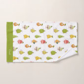 Kawaii pattern of funny pears バスタオルセット (ハンドタオル)