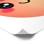 Kawaii Peach Poster ポスター (角)