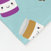 Kawaii Peanut Butter & Jelly Sandwich Couple フリースブランケット (角)