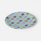 Kawaii Peanut Butter & Jelly Sandwich Couple ペーパープレート (アングル)