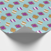 Kawaii Peanut Butter & Jelly Sandwich Couple ラッピングペーパー (角)