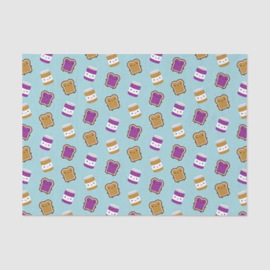 Kawaii Peanut Butter & Jelly Sandwich Couple 薄葉紙 (正面)
