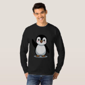 Kawaii Penguin Waving Animal Lover Penguins Tシャツ (正面フル)