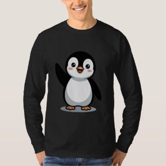 Kawaii Penguin Waving Animal Lover Penguins Tシャツ