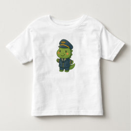 Kawaii PilotDinosaur – Cute Dino Jobs トドラーTシャツ