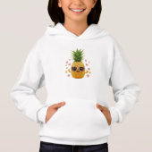 Kawaii Pineapple Hoodie – Tropical Cute Vibes (正面)