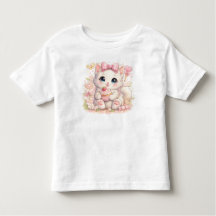 – Kawaii Pink Cat Graphic Tee for Girls & Boys