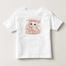 – Kawaii Pink Cat Graphic Tee for Girls & Boys トドラーTシャツ