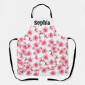 kawaii pink cherry blossoms エプロン (正面)