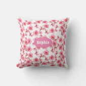 kawaii pink cherry blossoms クッション (正面)