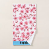 kawaii pink cherry blossoms バスタオルセット (ハンドタオル)