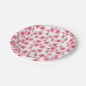 kawaii pink cherry blossoms ペーパープレート (アングル)