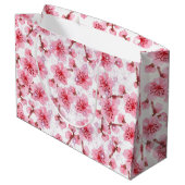 kawaii pink cherry blossoms ラージペーパーバッグ (裏面アングル)