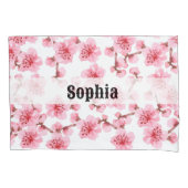 kawaii pink cherry blossoms 枕カバー (正面)